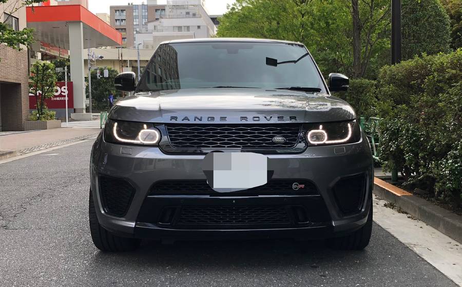 ファイティングブルオートで販売する、ランドローバー　レンジローバースポーツ SVR最上級グレード 5.0ℓ正面画像